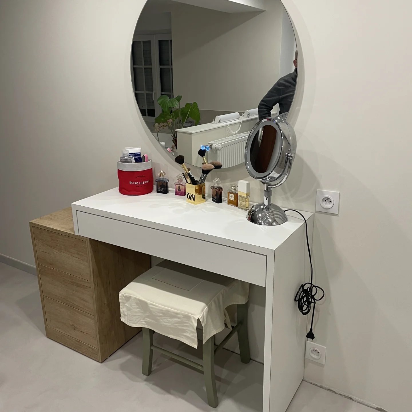 Coiffeuse sur mesure, réalisation Menuiserie Winne