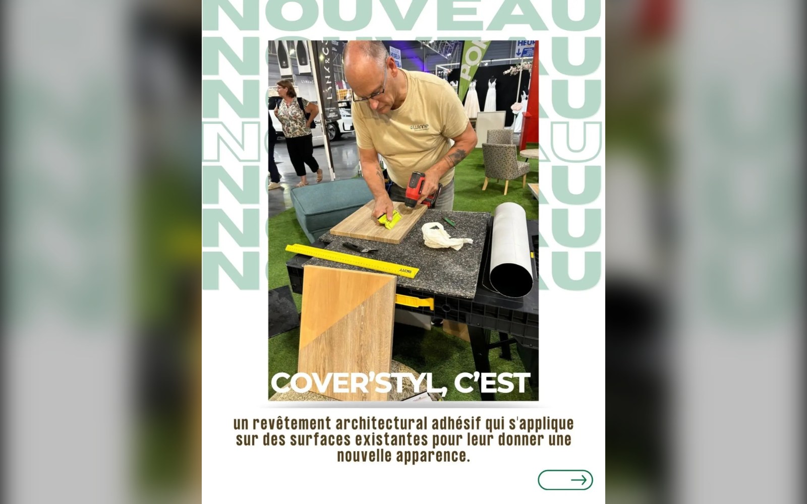 Cover Styl' Menuiserie Winne Pose du film Cover Styl' par la Menuiserie Winne