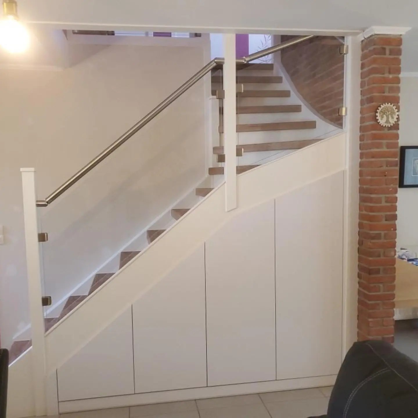 Escalier placard sous escalier, réalisation Menuiserie Winne