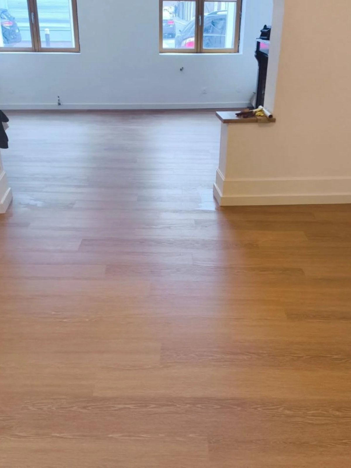 Parquet chene sejour, réalisation Menuiserie Winne
