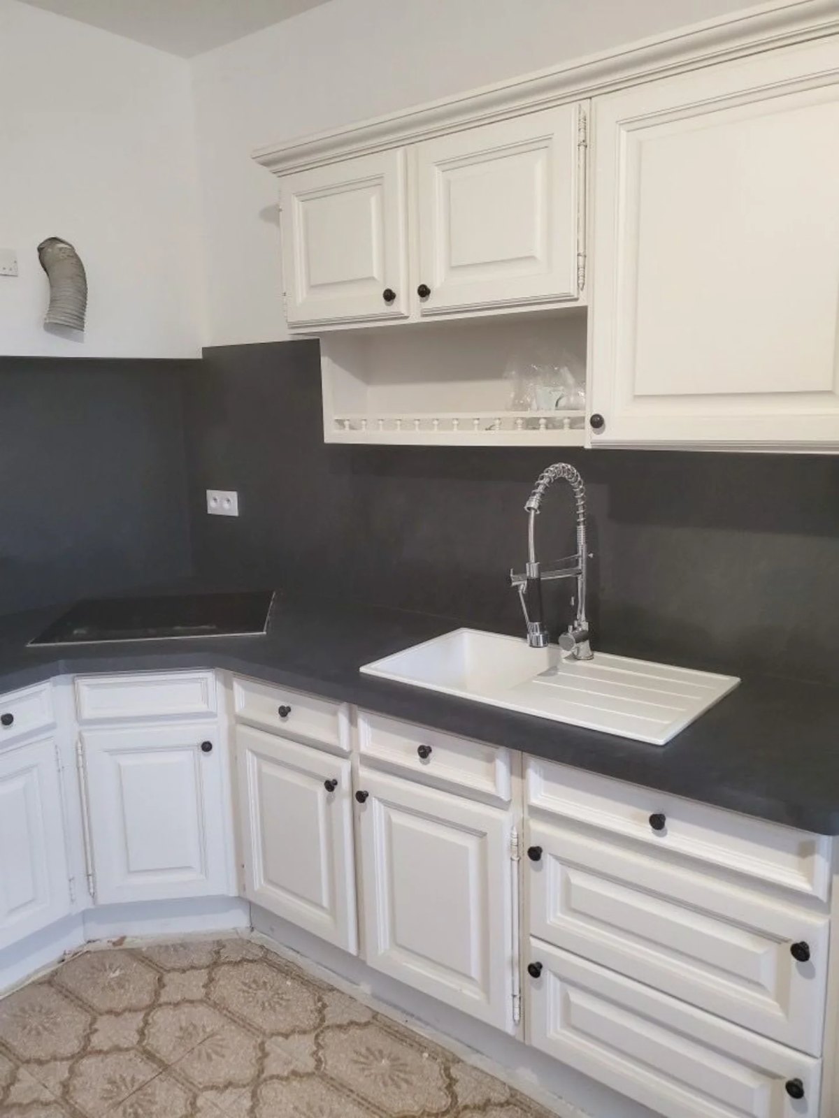 Renovation cuisine blanche, réalisation Menuiserie Winne